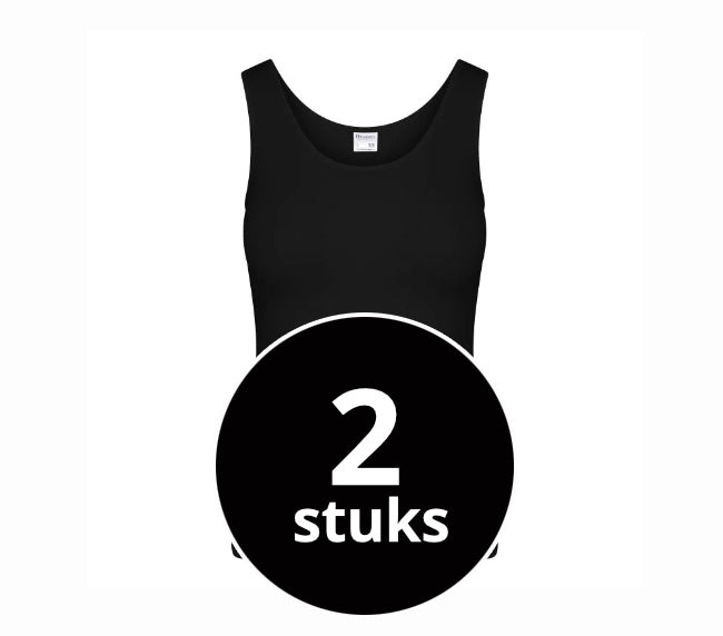 Beeren Dames Hemd Basic Zwart 2-Pack