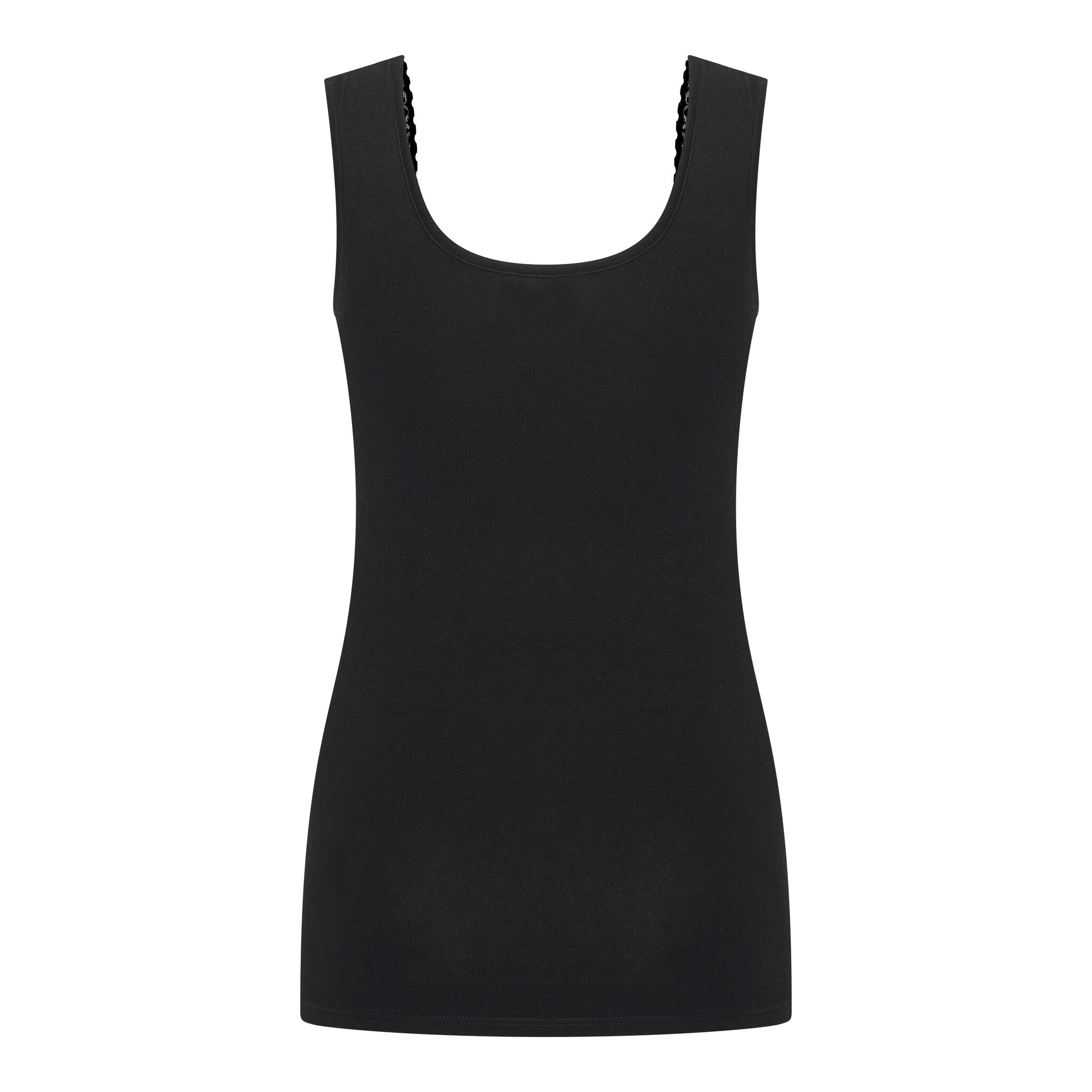 Beeren Dames Comfort Feeling Hemd Zwart Met Kant Voordeelpack