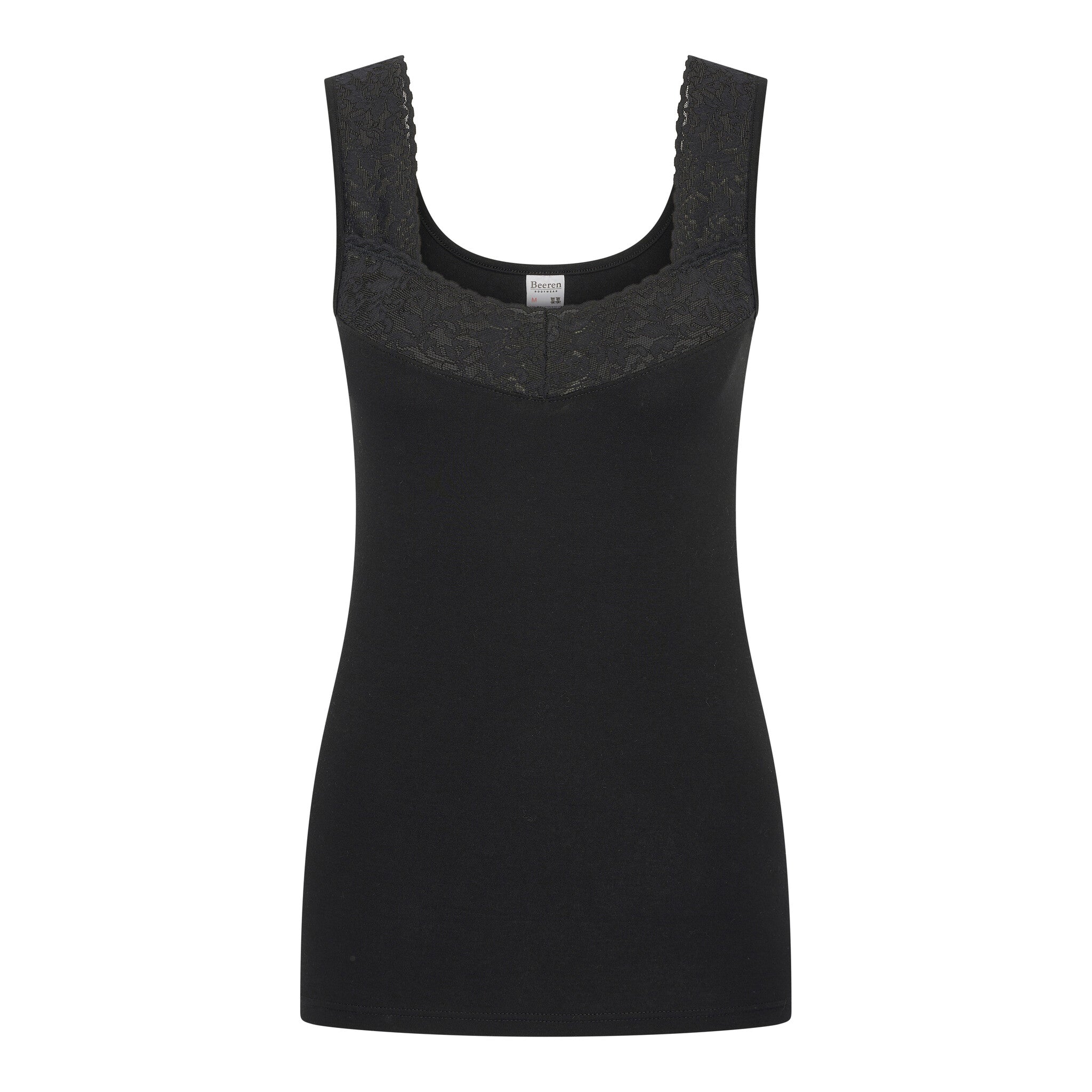 Beeren Dames Comfort Feeling Hemd Zwart Met Kant Voordeelpack