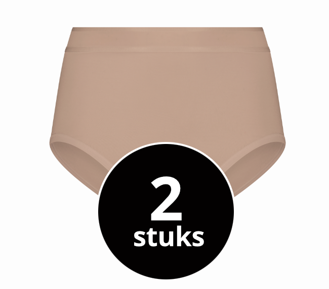 Beeren Dames Green Comfort Maxislip Caffe Latte 2-Pack