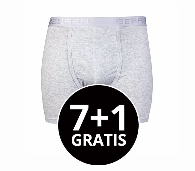 Beeren Heren Boxershort Met Gulp L-Grijs voordeelpack