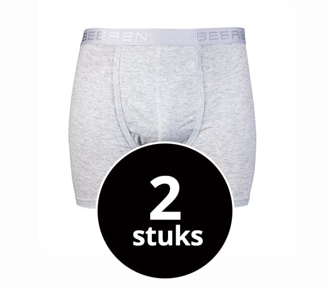 Beeren Heren Boxershort Roger Licht Grijs 2-Pack