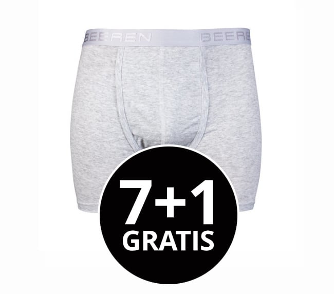 Beeren Heren Boxershort Roger Licht Grijs voordeelpack