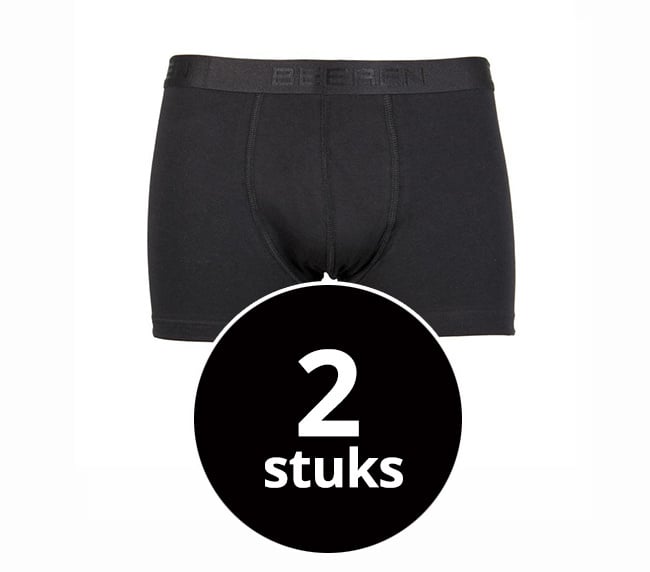 Beeren Heren Boxershort Rolf Zwart 2-Pack