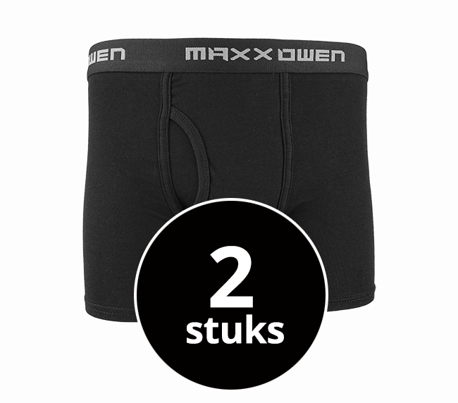 Maxx Owen Heren Boxershort Zwart-Fly 2-Pack