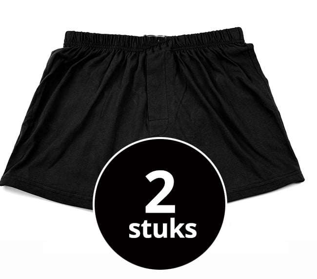 Heren Boxershort Wijd Zwart 2-Pack