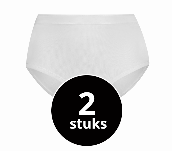 Beeren Dames Green Comfort Midi Wit 2-Pack