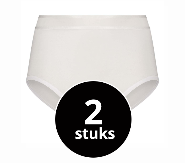Beeren Dames Green Comfort Maxislip Wit 2-Pack