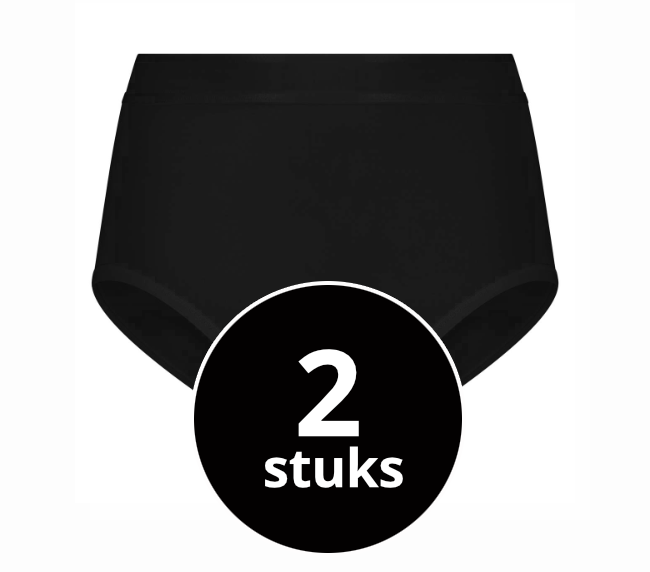 Beeren Dames Green Comfort Maxislip Zwart 2-Pack